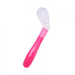 Curved Silicone Baby Training Spoon for Kids