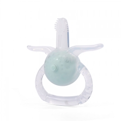 High Quality Liquid Silicone Baby Teether with Brush