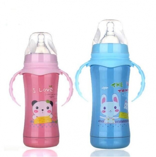 Thermos Insulated Baby Feeding Bottle with Handles 180ml/240ml