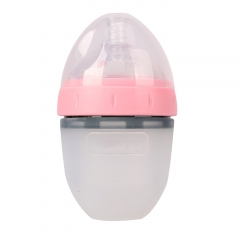 150ML Soft Squeeze Silicone Feeding Bottle with Silicone Nipple