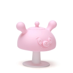 Infant Mushroom Baby Silicone Teether Cartoon Pig Baby Products