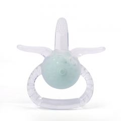 High Quality Liquid Silicone Baby Teether with Brush