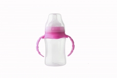 Wide Neck Plastic Baby Feeding Bottle With Handle