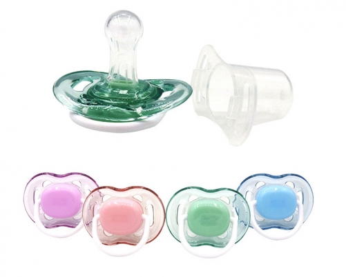 Silicone Baby Pacifier Dummy with Transperant Shield