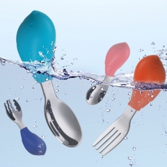 Stainless Steel Short Training Fork Spoon Set