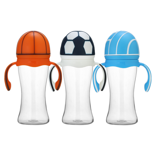 Wide Neck Sports Cap Baby Feeding Bottle With Handle