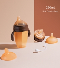 3 in 1 Mutifunction Nano Silver Silicone Baby Bottle 180ml/260ml