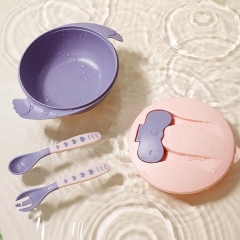 Baby Suction Feeding Bowls In Three Dispenser