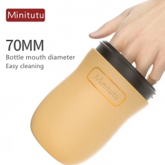 Ultra Wide Neck Silicone Baby Feeding Bottle With Handle