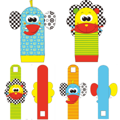 2025 Lion Design Baby Plush Wrist Rattle, Animal Babi Rattl Socks Set, Infant and Toddler Educational Toys Meia Chocalho